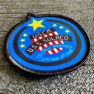 Aliens USS Sulaco US Colonial Marines Sew on Patch. Small 70mm X 60mm ...
