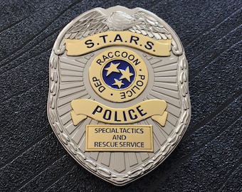 S.T.A.R.S. Raccoon City R.P.D. Metal Costume/Cosplay Badge (75mm x 55mm)