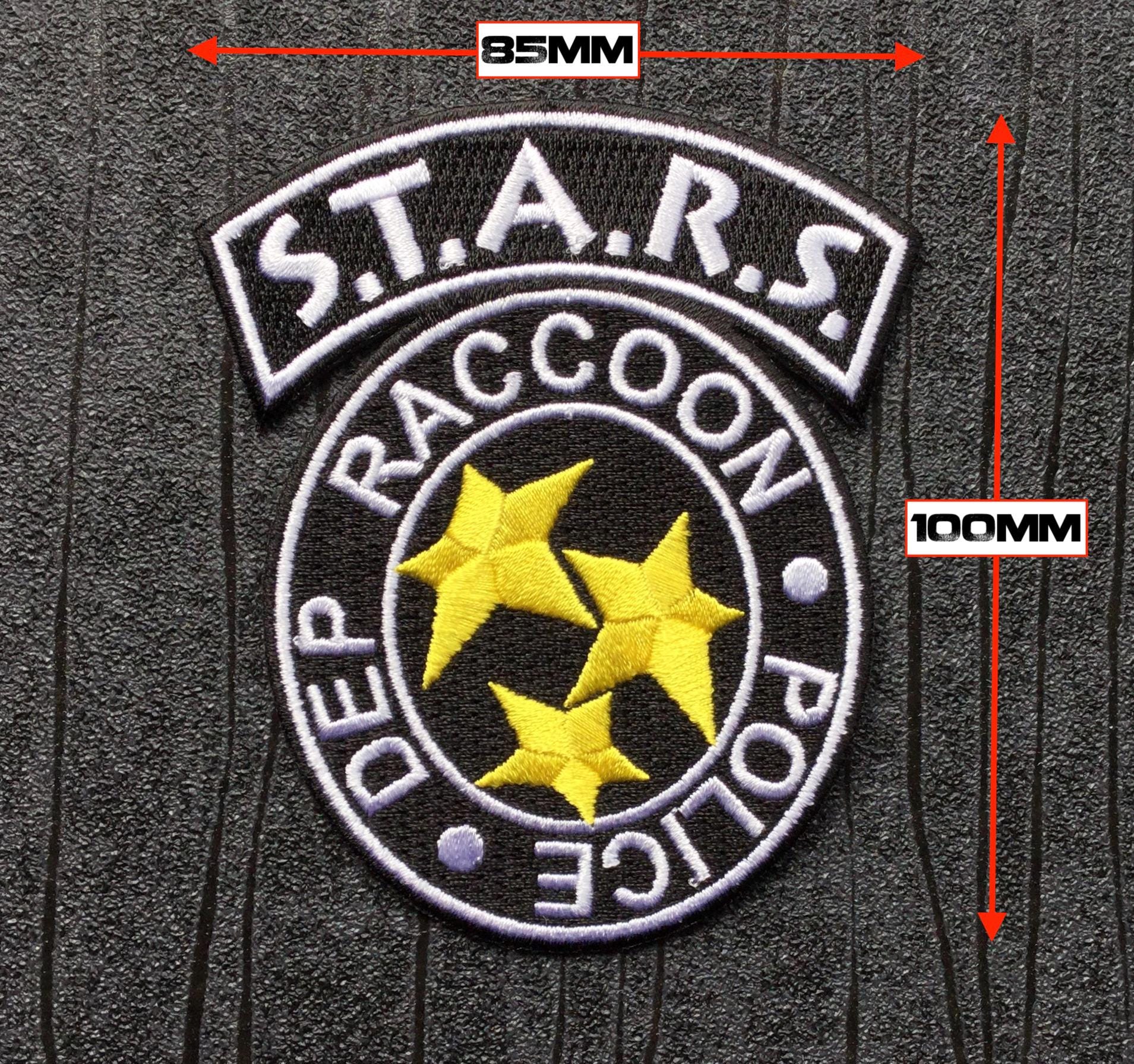 S.T.A.R.S. Raccoon City R.P.D. legerofficier baret in marineblauw met S.T.A.R.S. pin, Donkerblauw, 58cm Circumference
