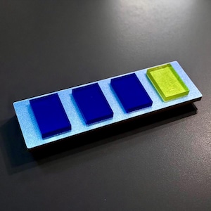 Imperial Officer Rank Bar - Imperial Navy Intelligence Lieutenant Commander - Original Trilogy/Mandalorian Dimensions - Made from Acrylic
