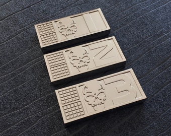 Metal Biochip Set of 3 Helm Gunnar Bagman: Fixture 3M Backing Tape