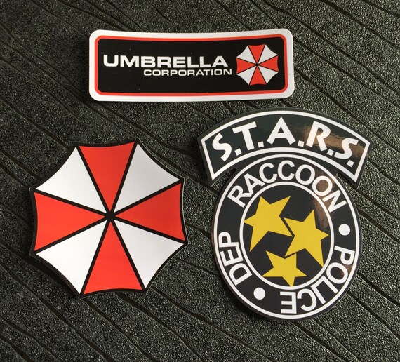 S.T.A.R.S. und Umbrella Corporation Wasserdichte und UV-beständige PVC- Aufkleber 3er Pack - .de