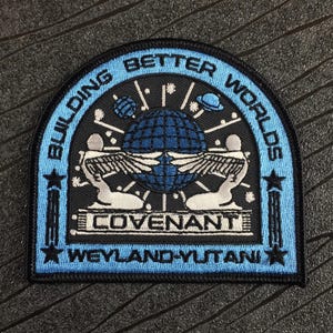 Alien Covenant Weyland Yutani Building Better Worlds Embroidered Iron On Patch (100mm x 90mm)