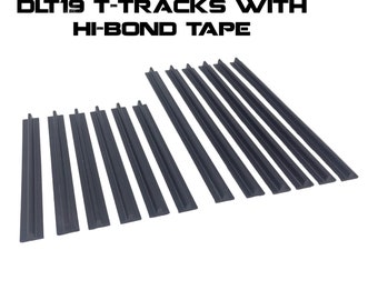 T-Track T-Profile für DLT19 Blaster 6 Stück x 130 mm und 6 Stück x 190mm mit HiBond Tape (Auch als 2er, 3er und 4er Pack erhältlich)