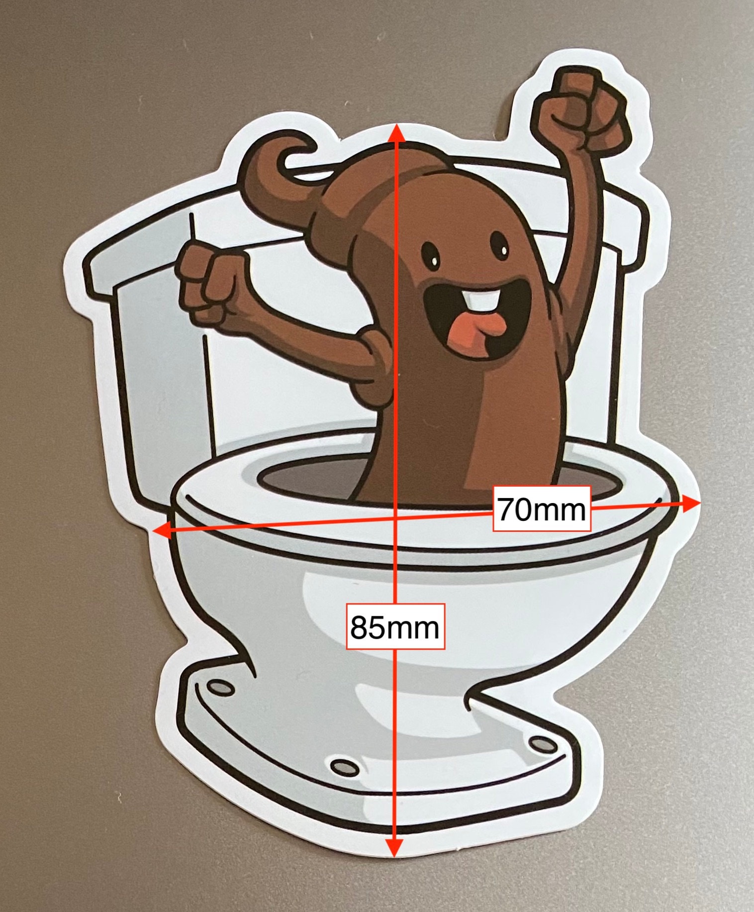poop in potty Poop in Toilet Funny Cartoon Poo Sticker. Waterproof and UV Resistant PVC  Sticker. Size 85mm X 70mm Diameter. - Etsy