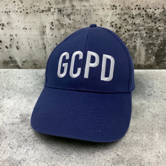 Cap. of Etsy Navy Back Gotham Baseball Strap. Panel City Blue Colour: Adjustable 6 GCPD Norway - With Inspired