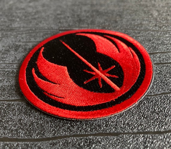 Star Wars JEDI Logo Red & Black 3 Embroisered Patch- USA Mailed