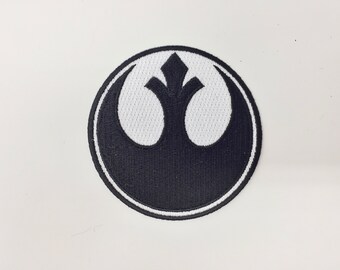 Star Wars Rebel Alliance Black Embroidered Iron on Patch (75mm x 75mm)
