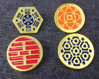 Alien USCSS Nostromo Weyland Yutani Crew Uniform Enamel Pin Set