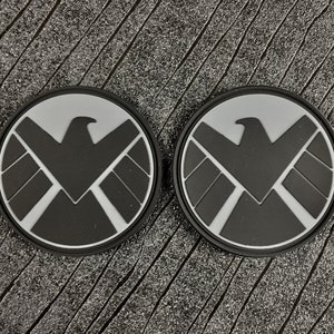 Avengers SHIELD (S.H.I.E.L.D.) 3D-pvc-patches (75 mm) links en rechts paar