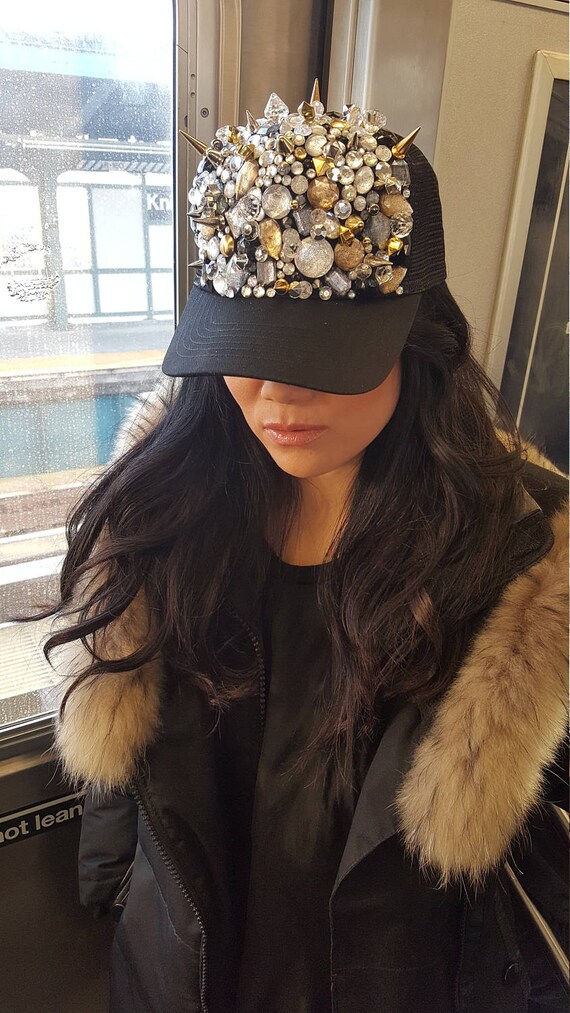 bedazzled baseball hats