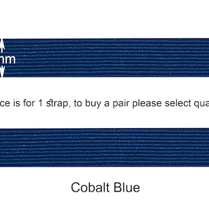 1x REPLACEMENT Custom-Made Quality Elastic Band/Strap, for Silver Metal Cigarette Case. Made-to-Measure. Cobalt Blue 9mm