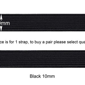 1x REPLACEMENT Custom-Made Quality Elastic Band/Strap, for Silver Metal Cigarette Case. Made-to-Measure. Black 10mm