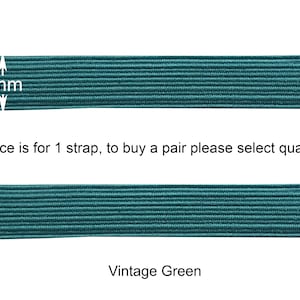 1x REPLACEMENT Custom-Made Quality Elastic Band/Strap, for Silver Metal Cigarette Case. Made-to-Measure. Vintage Green 9mm