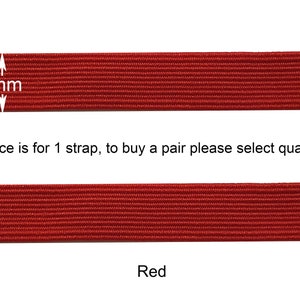 1x REPLACEMENT Custom-Made Quality Elastic Band/Strap, for Silver Metal Cigarette Case. Made-to-Measure. Red 9mm