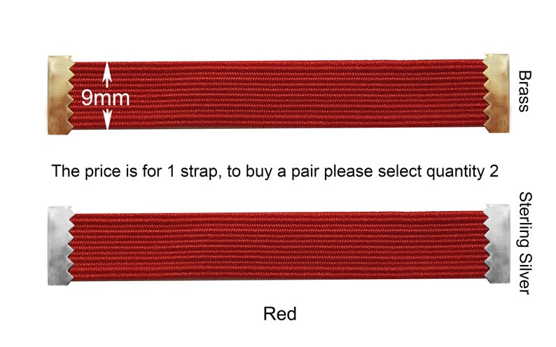 1x REPLACEMENT Custom-Made Quality Elastic Band/Strap, for Silver Metal Cigarette Case. Made-to-Measure. Red 9mm