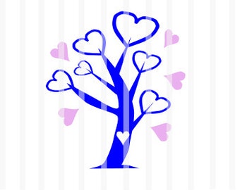 Hollow HeartTree ~ SVG file- HTV, Decal, DIY, Vinyl Cutters, Design Space