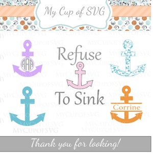 Anchor Package SVG Cut Files  - Vinyl Cutters, Design Space, Silhouette, Die Cut Machines