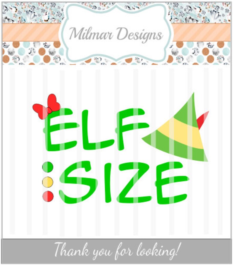 Download Elf Size Girl with bow Buddy the Elf Hat SVG File HTV | Etsy
