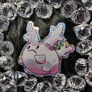 3 Inch Galarian Corsola Dot Sequin Holographic Vinyl Sticker