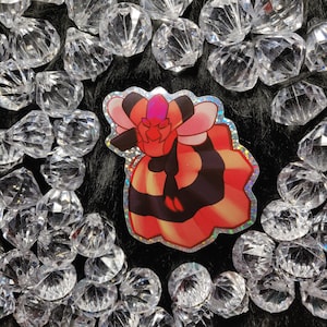 3 Inch Shiny Vespiquen Dot Sequin Holographic Vinyl Sticker