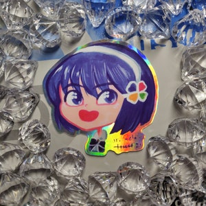 3 Inch Windows 7 Nanami Madobe OS-tan Rainbow Holographic Vinyl Sticker