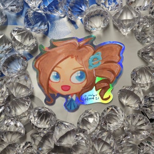 3 Inch Internet Explorer Inori Aizawa OS-tan Rainbow Holographic Vinyl Sticker