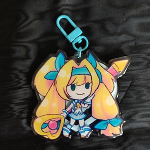 3in BIG! Chibi Platinum the Trinity BlazBlue Centralfiction 3D Double Sided Keychain