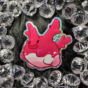 3 Inch Corsola Dot Sequin Holographic Vinyl Sticker