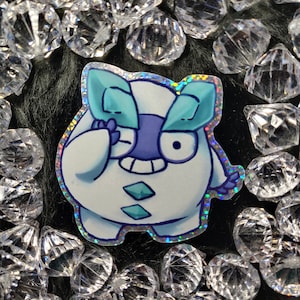 3 Inch Galarian Darumaka Dot Sequin Holographic Vinyl Sticker