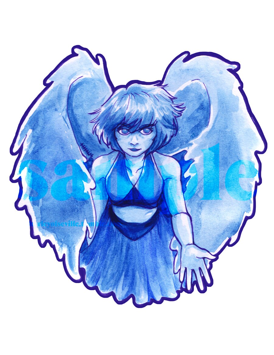 Lapis Lazuli 8.5x11 Steven Universe Watercolor Art Print Etsy Canada