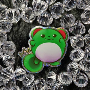 3 Inch Shiny Marill Dot Sequin Holographic Vinyl Sticker