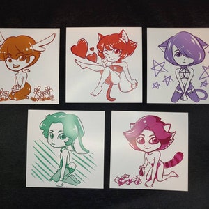 Spicy Animal Guys 5in Square Mini Prints