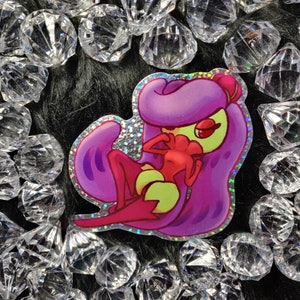 3 Inch Shiny Tsareena Dot Sequin Holographic Vinyl Sticker