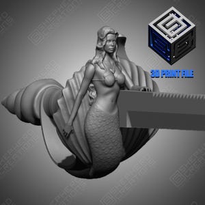 stl Pirate Cutlass Mermaid Sword 3d file