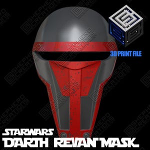 Archivo stl de máscara de Darth Revan para cosplay de Star Wars 3