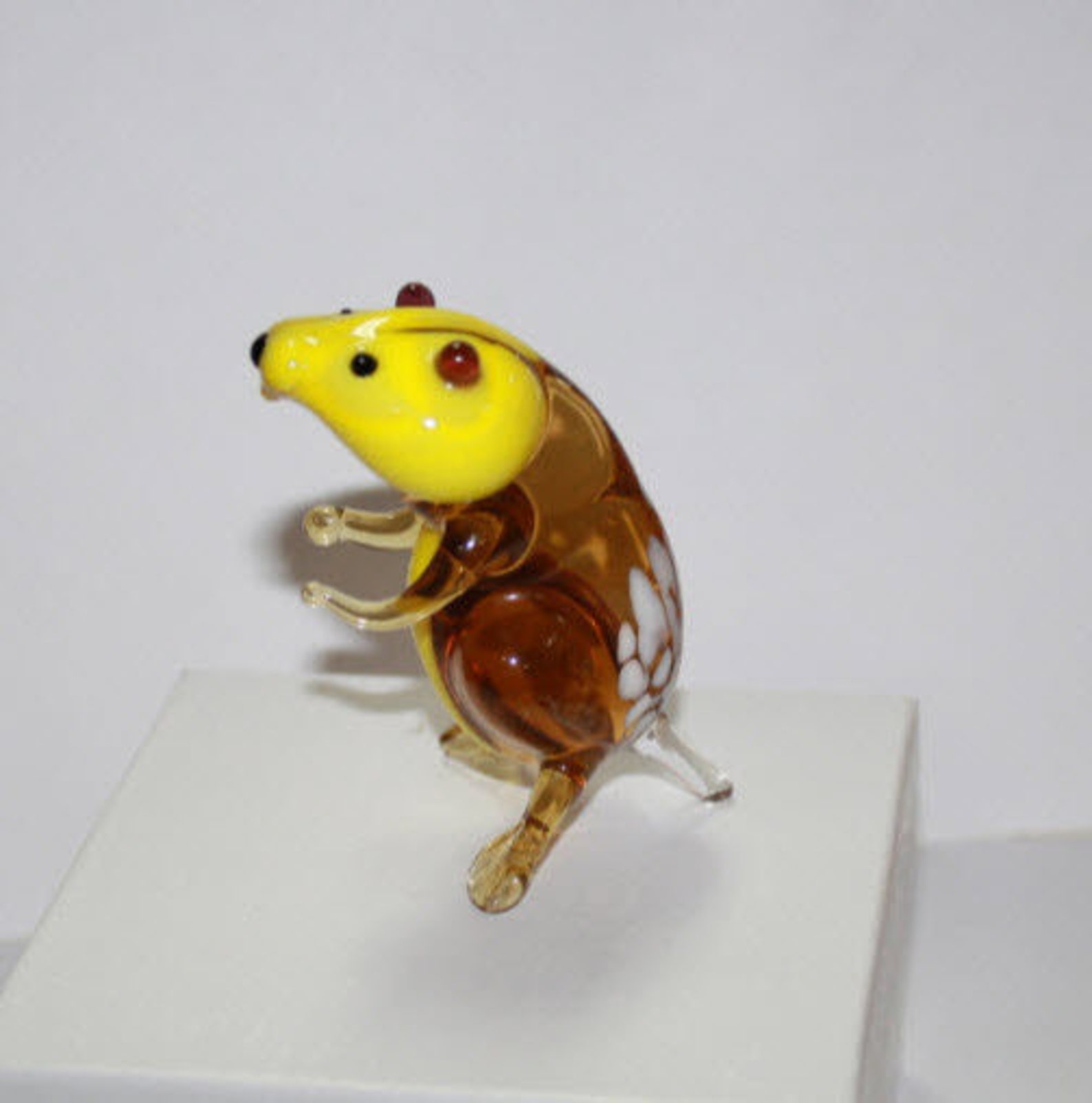 Art Hand Blown Glass Figurine Glass Figurine Hamster Etsy