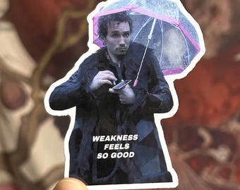 Klaus Hargreeves The Umbrella Academy Vinyl Sticker Goth Queer Chaotic Meme Sexy Trash Weakness