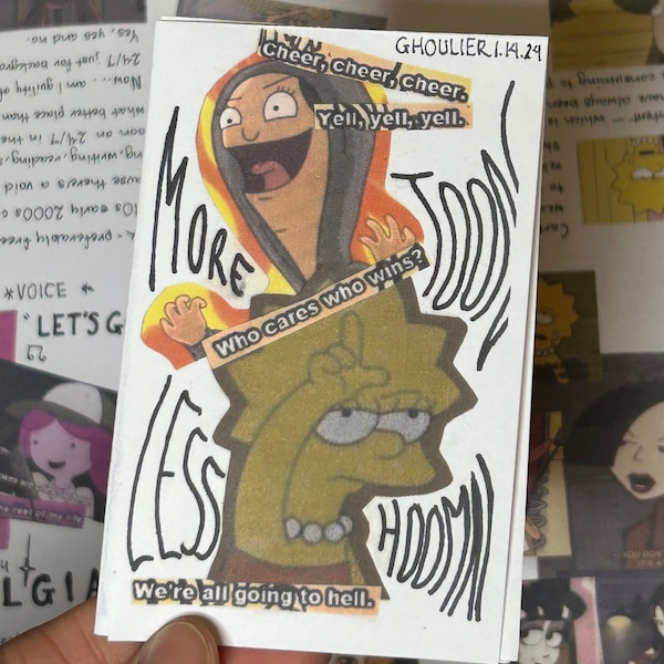 Mini Zine More Toon Less Hooman Cartoon Perzine Fanzine