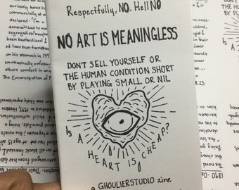 No Art Is Meaningless Artist & Creatives Affirmation Infozine