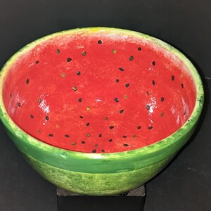 Watermelon Bowl- small hand painted ceramic