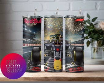 Formula 1, Red Bull tumbler 20 oz, skinny tumbler, tumbler wrap, sublimation