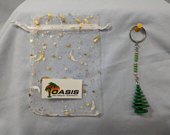 Hand-Crafted Key Ring Tree - Charms Beads Lego