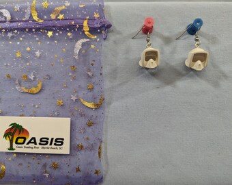 Lego Star Wars Snow Trooper helmet earrings