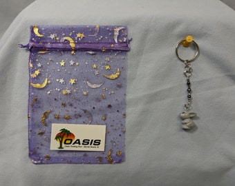 Hand-Crafted Key Ring Bunny - Charms Beads Lego
