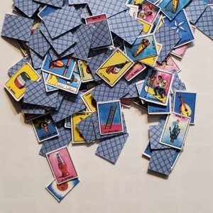 mini loteria card confetti