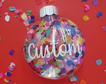 Personalized Confetti ornament