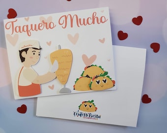 Taquiro mucho, Mexican Taco valentines day card