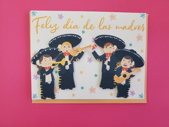 Mexican Mothers Day Mariachi Card Etsy
