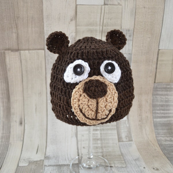 Bärenmütze, Bär, Bärchen, Bear, hat, Mütze, häkeln, crochet, Fasching, Kostüm